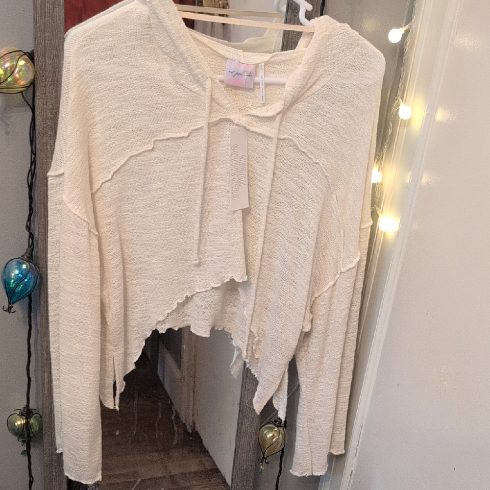 Urban Outfitters Off-White Knit Hoodie